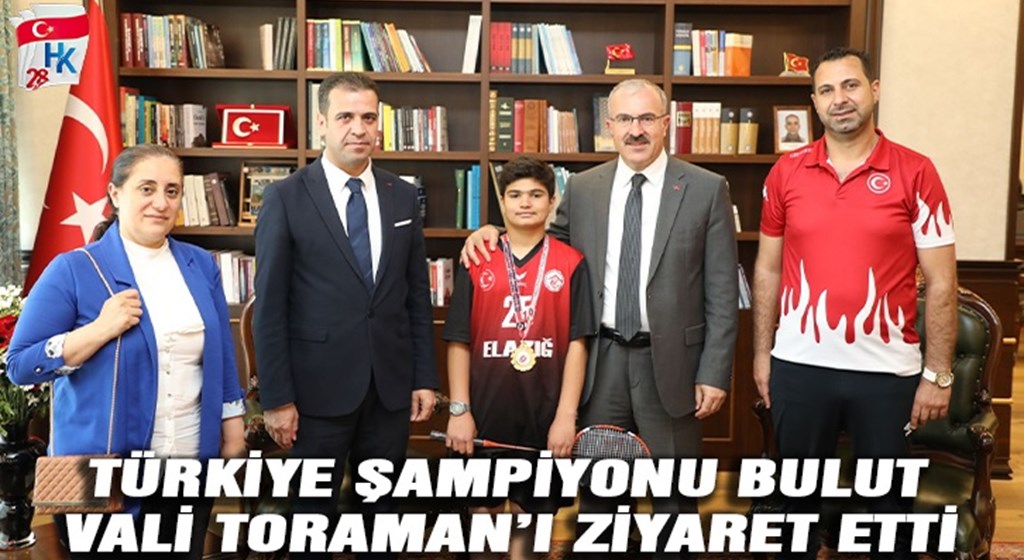 Türkiye Şampiyonu Bulut Vali Toraman’ı ziyaret etti