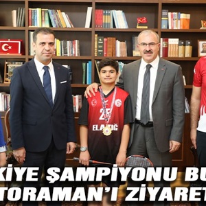 Türkiye Şampiyonu Bulut Vali Toraman’ı ziyaret etti - fotoğraf 1