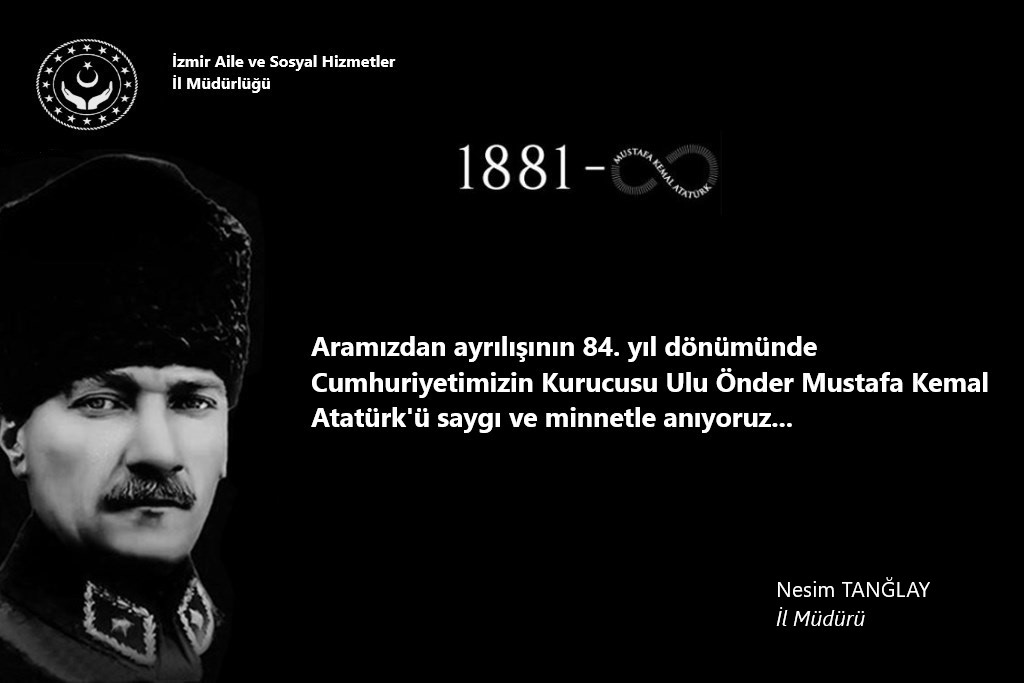 İl Müdürümüz Sayın Nesim TANĞLAY’ın 10 Kasım Mesajı