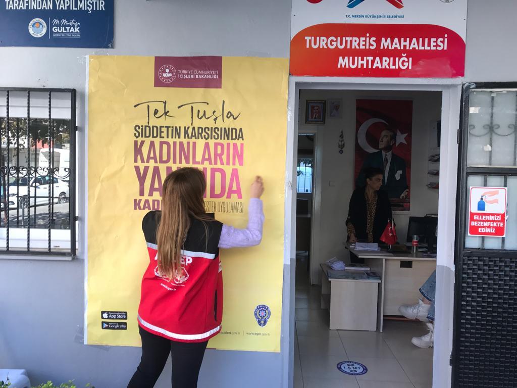 Akdeniz SHM Tarafınca KADES Uygulamasını Tanıtan Afişlerimiz Asılmaya Devam Ediyor