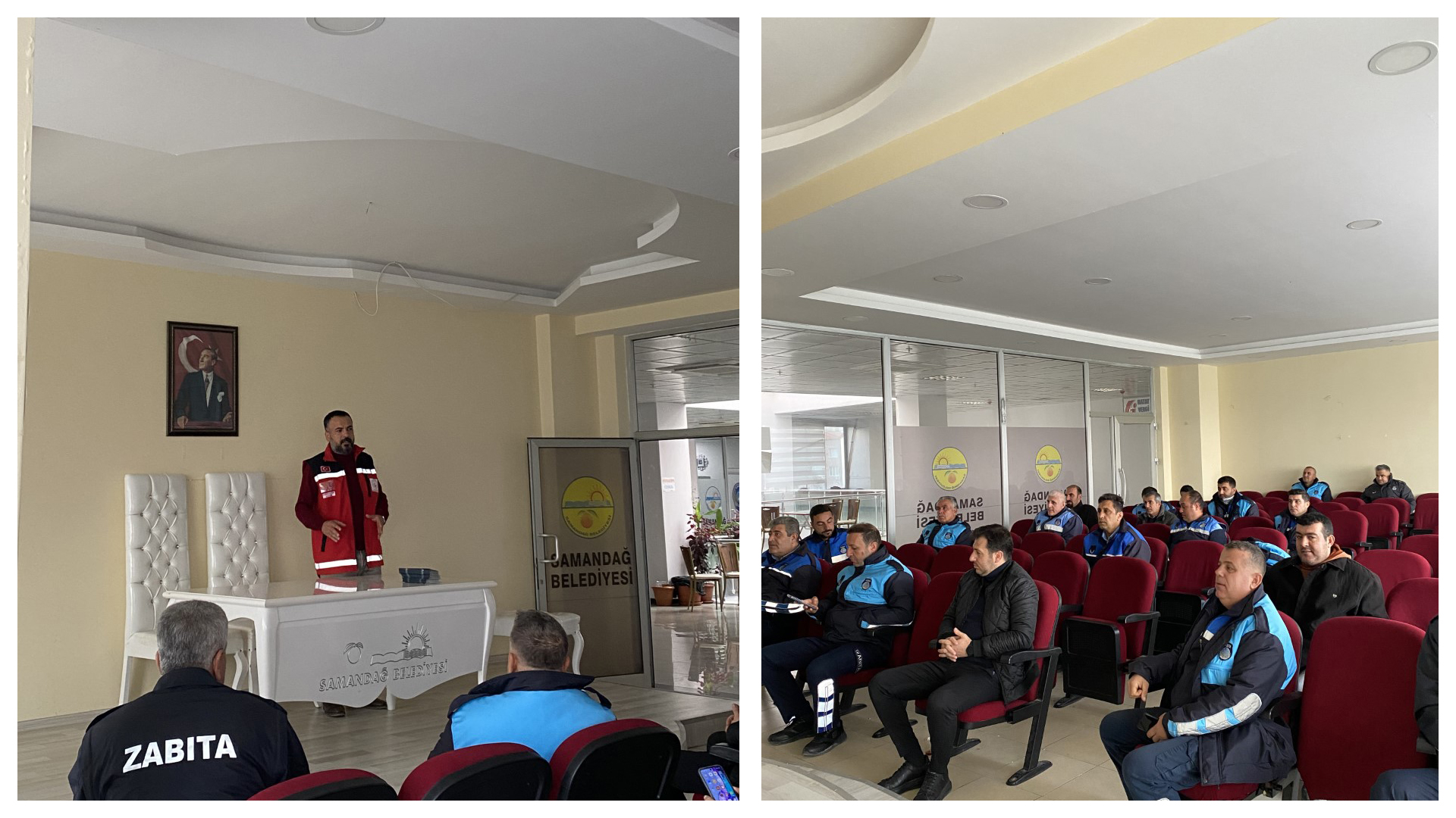 Kadına Yönelik Şiddetle Mücadele IV. Ulusal Eylem Planı Doğrultusunda Samandağ İlçe Müftülüğü, İlçe Emniyet Müdürlüğü ve İlçe Jandarma İşbirliğiyle ‘’Kadına Yönelik Şiddetle Mücadele’’ konulu eğitim verildi.