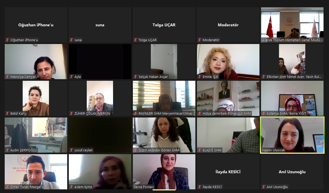 Sosyal Hizmet Merkezleri Bağımlılık İrtibat Kişilerine Yönelik Eğitim Gerçekleştirildi