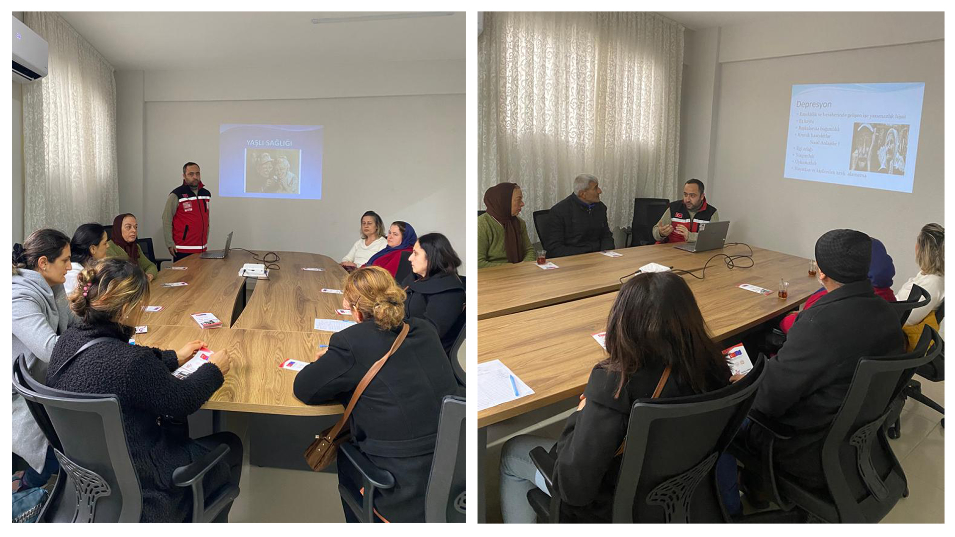 Samandağ’ da müdürlüğümüz hizmetlerinden yararlanan bireylere “Yaşlı Sağlığı” konulu seminer verildi.