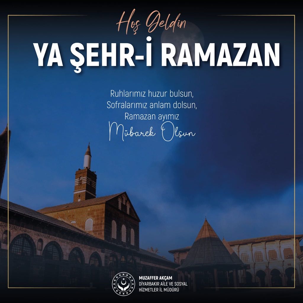 İl Müdürümüz Sn. Muzaffer AKÇAM'ın Ramazan Başlangıcı Mesajı