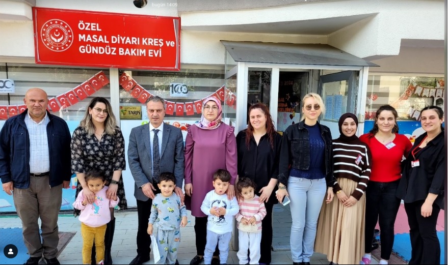 İl Müdürümüz İbrahim BAŞ ve personellerimiz, Özel Masal Diyarı Kreş ve Gündüz Bakım Evini ziyaret.