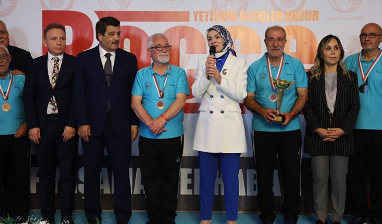 Minister Mahinur Özdemir Göktaş attended the Young Adult Peace Bocce League Finals
