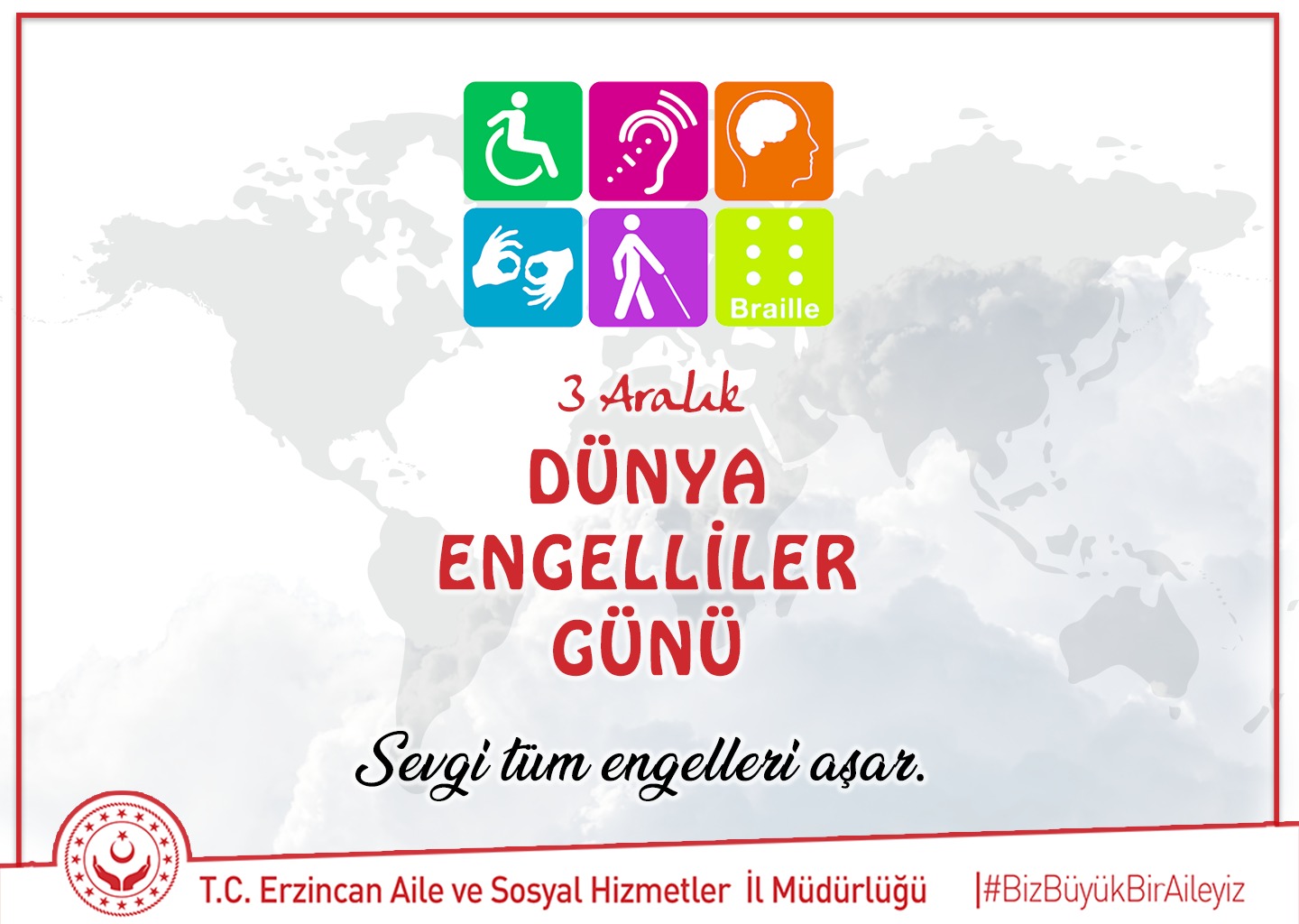 İl Müdürümüz Serdar Demirci’nin 3 Aralık Dünya Engelliler Günü Farkındalık Mesajı.   