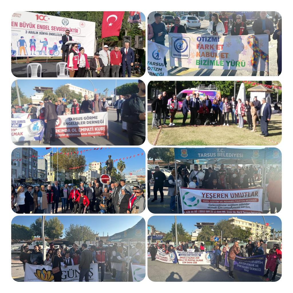 #3AralıkDünyaEngellilerGünü kapsamında Tarsus Kaymakamlığı himayesinde #TarsusSHM tarafından ilçe kaymakamı,Engelli Dernekleri, personellerimiz ve vatandaşlarımızın katılımıyla farkındalık programı düzenlendi. 