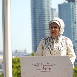 First Lady Mrs.Emine Erdoğan and Minister Mahinur Özdemir Göktaş attended the Panel on Fair Distribution of Social Welfare in New York - fotoğraf 2
