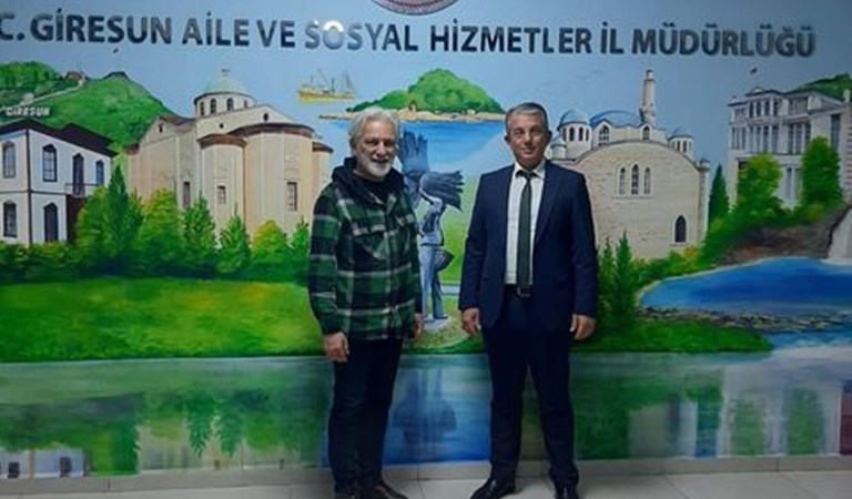 İl Müdürümüz Mustafa MODAOĞLU Giresunlu Sanatçımız Şahin ERGÜNEY'İ Misafir Etti