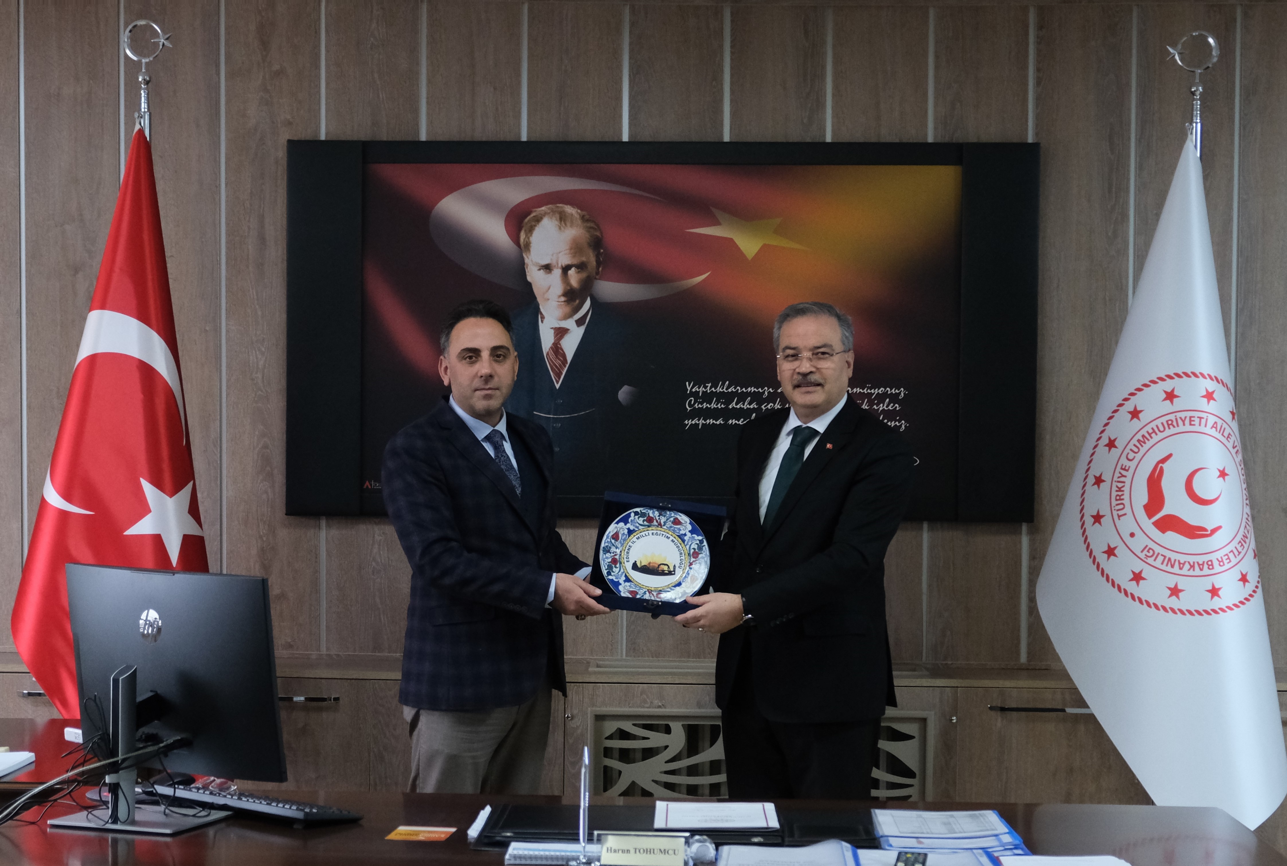 Edirne İl Milli Eğitim Müdürlüğünden nezaket ziyareti.