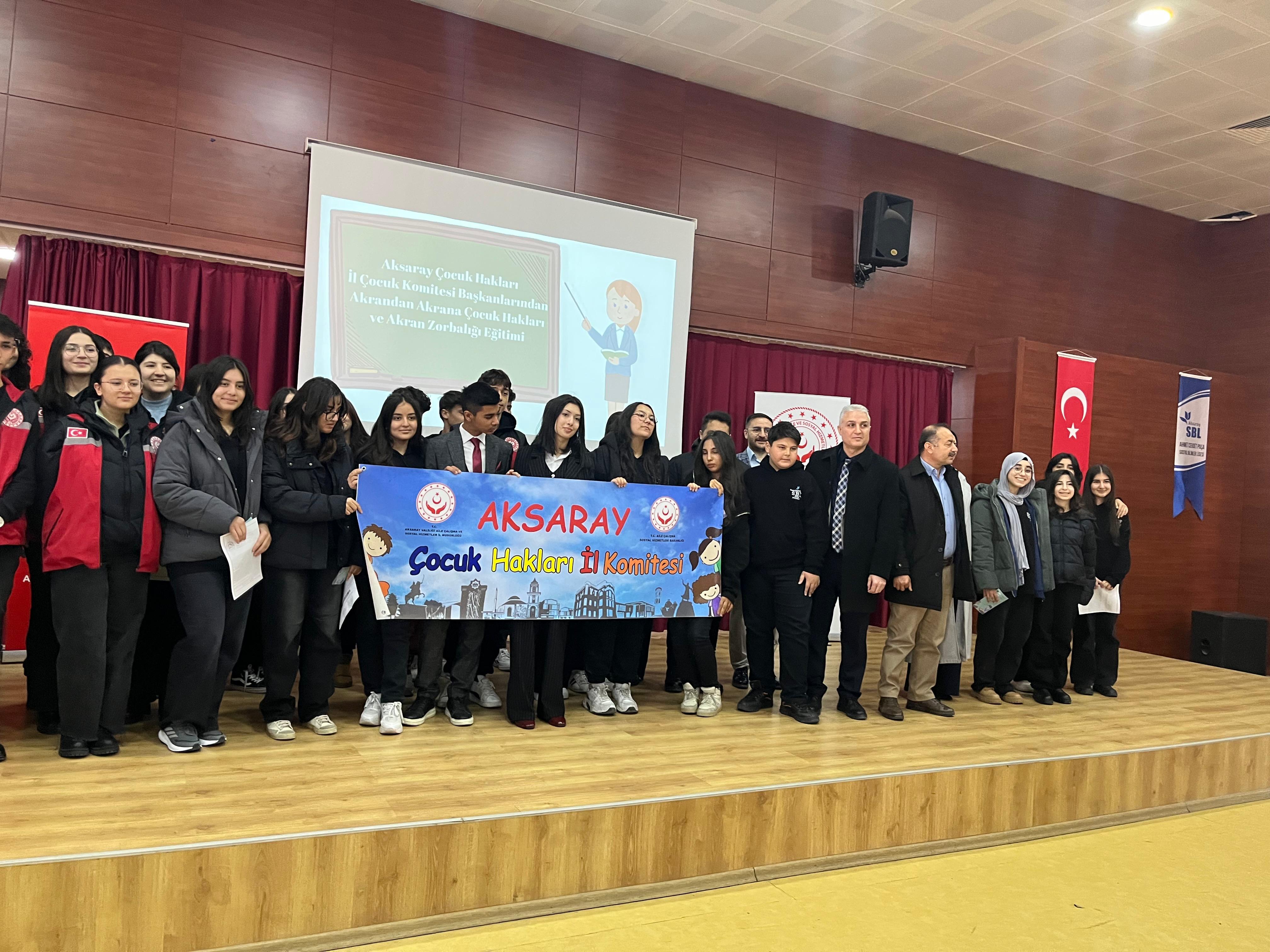 İl Çocuk Komite Başkanlarımız  Tarafından ‘’Akran Zorbalığı”  Farkındalık Eğitimi Verildi.