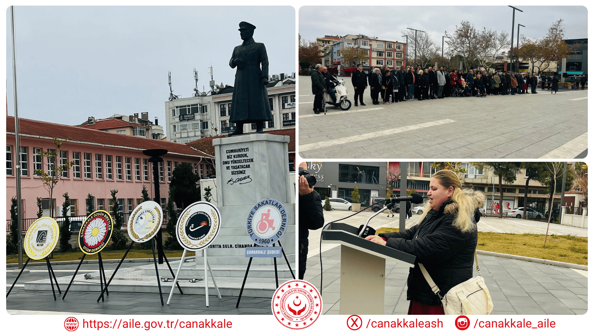 3 Aralık Dünya Engelliler Günü Çelenk Sunma Töreni