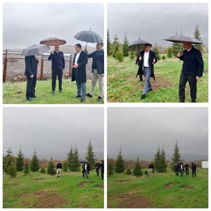 2025 Aile Yılı etkinliklerine esas olmak üzere Vali Yardımcımız Uğur TUTKAN ve İl Müdürümüz Abdulbari AKSOY, İl Müdürlüğümüze ait Hatıra Ormanı'nda incelemelerde bulunup yeni projeleri istişare ettiler. - fotoğraf 2