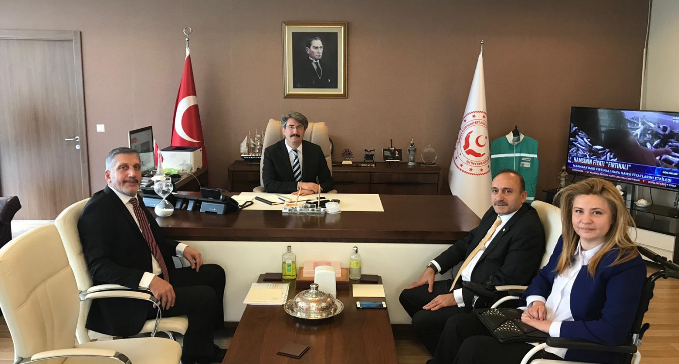 Sendika Başkanları ve 26. Dönem Bursa Milletvekili Bennur Karaburun EYHGM Dr. Orhan Koç’la görüştü