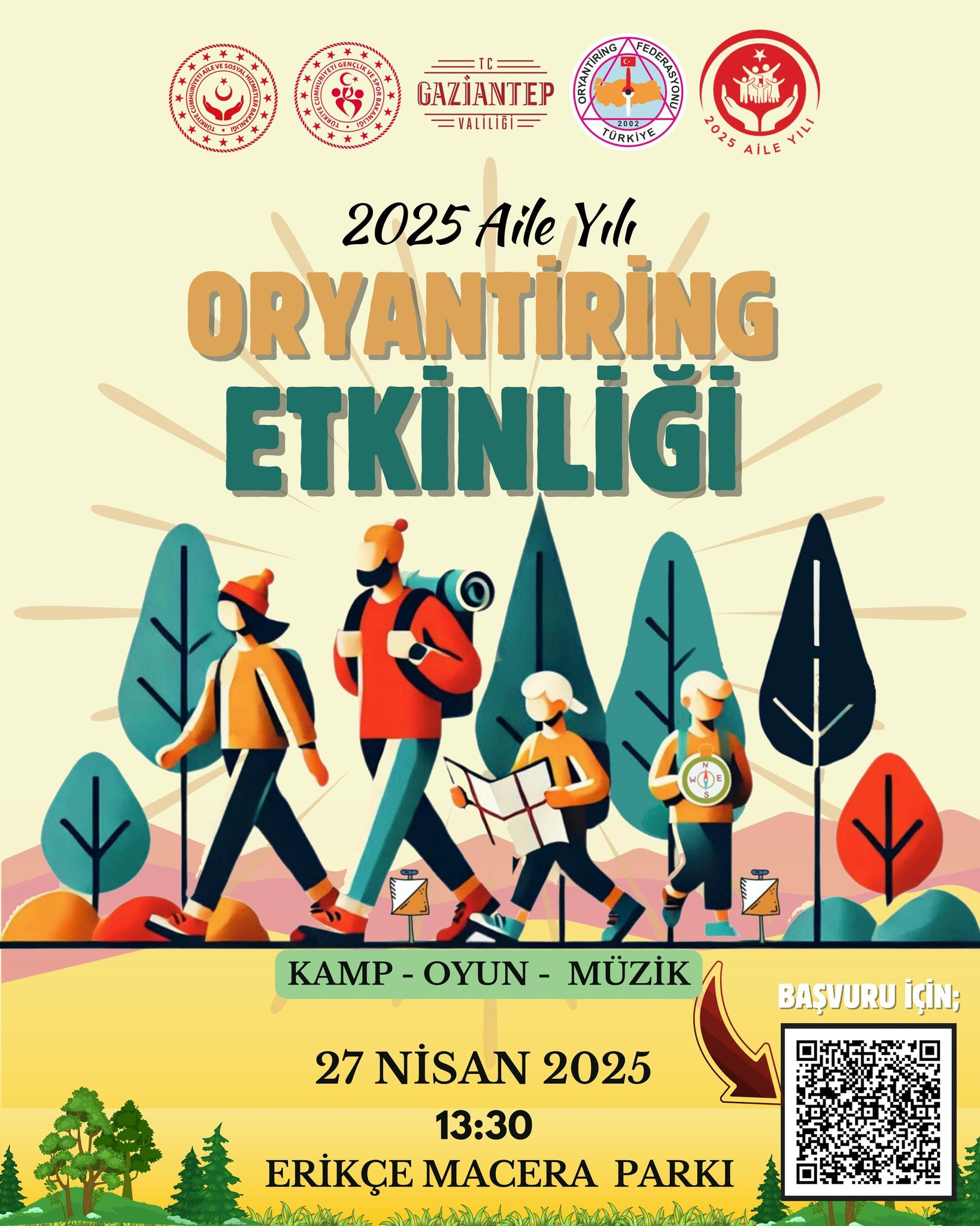2025 Aile Yılı Kapsamında Gaziantep'te Ailelere Yönelik Oryantiring Etkinliği Düzenlenecek