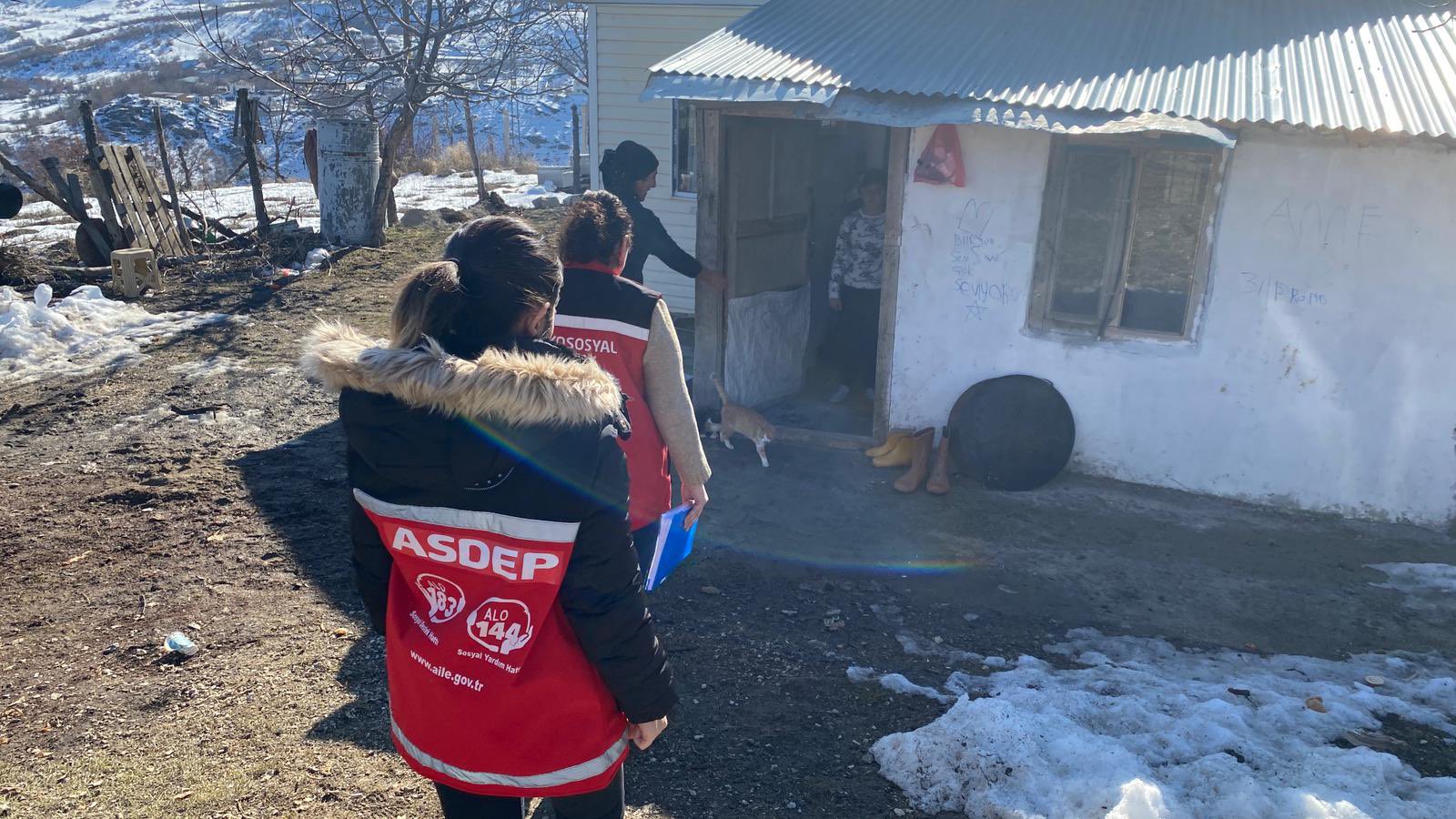 Tunceli Sosyal Hizmet Merkezi tarafından Mazgirt ilçesi Akkavak köyünde, Bakanlığımızın hizmet modelinden yararlanan haneler ziyaret edilmiştir