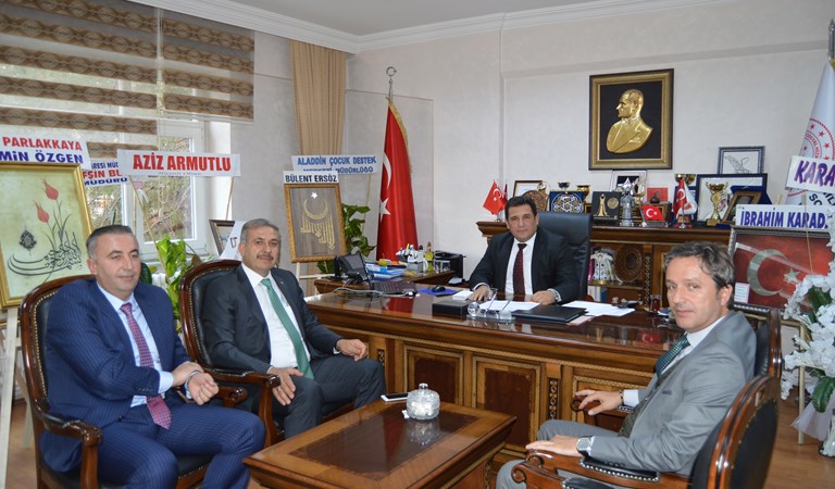 Güneysınır Belediye Başkanı Ahmet DEMİR İl Müdürümüz İbrahim AKYÜZ'ü Ziyaret Etti