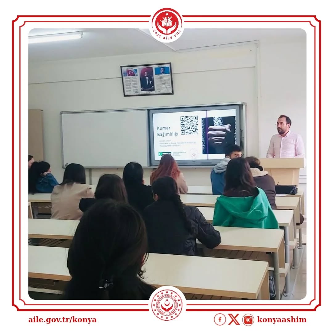 Doğanhisar Meslek Yüksekokulu Öğrencilerine Yönelik Türkiye Bağımlılıkla Mücadele Eğitimlerinden Kumar Bağımlılığı Konulu Eğitim Düzenlenmiştir