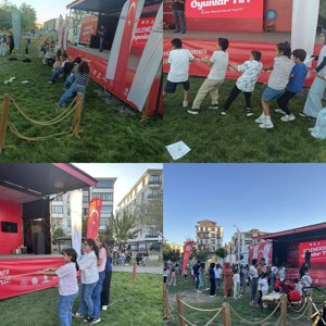 Türkiye Geleneksel Spor Federasyonu Başkanlığıca ilimize de bir dizi etkinlikte bulunan oyun tırı, kuruluşlarımıda koruma balım altında ki Çocuklarımız tarafından ziyaret edilerek keyifli anlar geçirildi. - fotoğraf 2