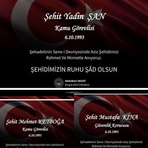 Sene_i devriyelerinde şehitlerimizi rahmet ve minnet ile yad ediyoruz. Ruhları şad mekanları cennet olsun.  - fotoğraf 1