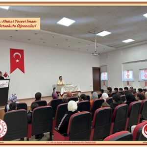 Ahmet Yesevi İmam Hatip Ortaokulu öğrencileri ve öğretmenleri, Sosyal Hizmet Merkezimizi ziyaret etti. - fotoğraf 2