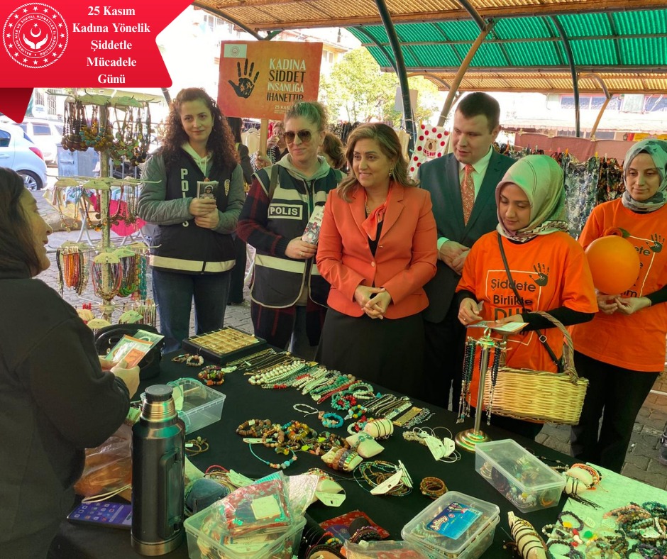 Hanımeli Pazarı’nda Kadın Esnaflar ve Vatandaşlarımızla Kadına Yönelik Şiddetle Mücadele İçin Farkındalık Buluşması