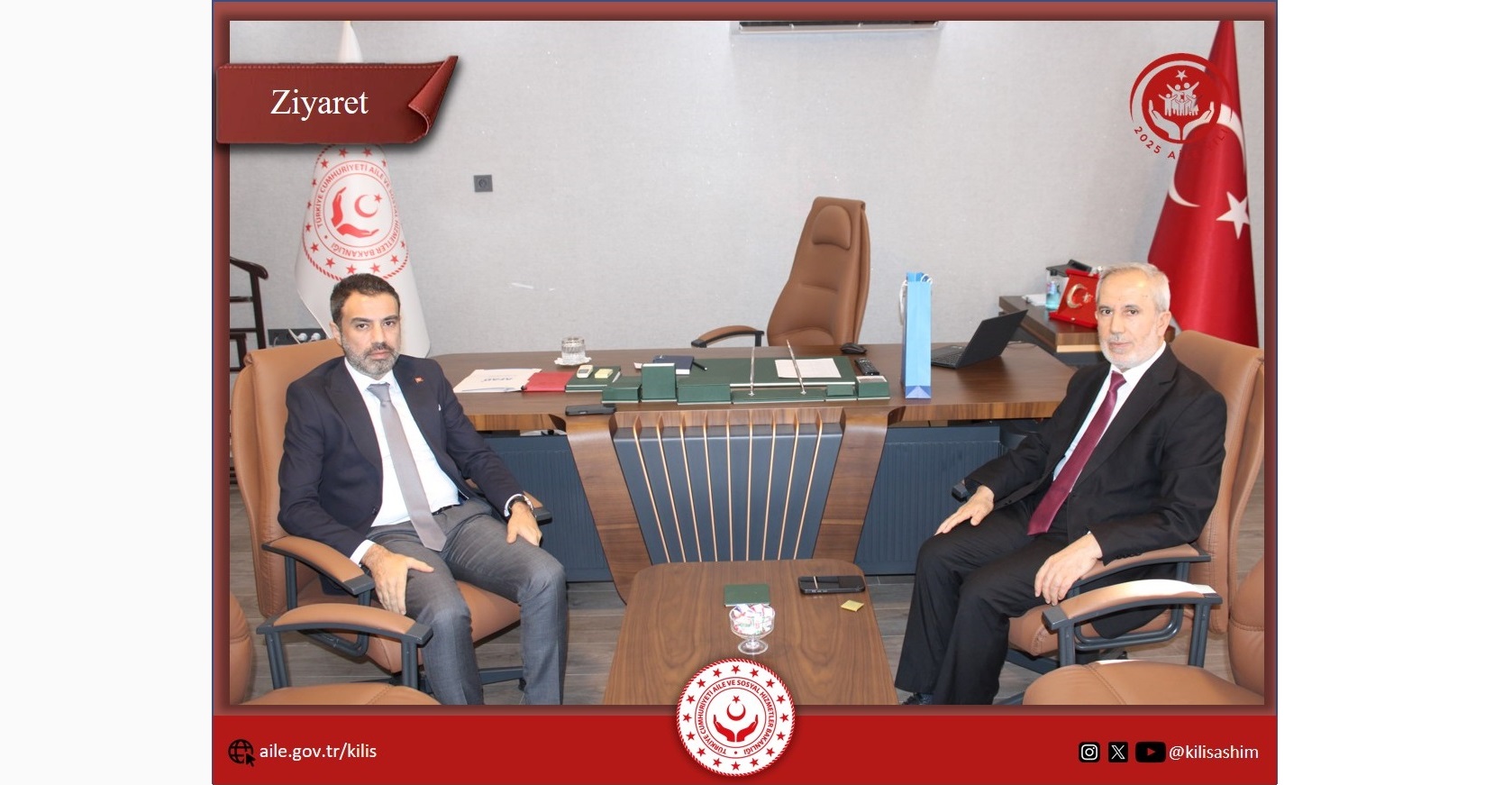 Kilis Müftüsü Alettin Bozkurt’tan İl Müdürümüz M. Ferdi Bozkurt’a Hayırlı Olsun Ziyareti