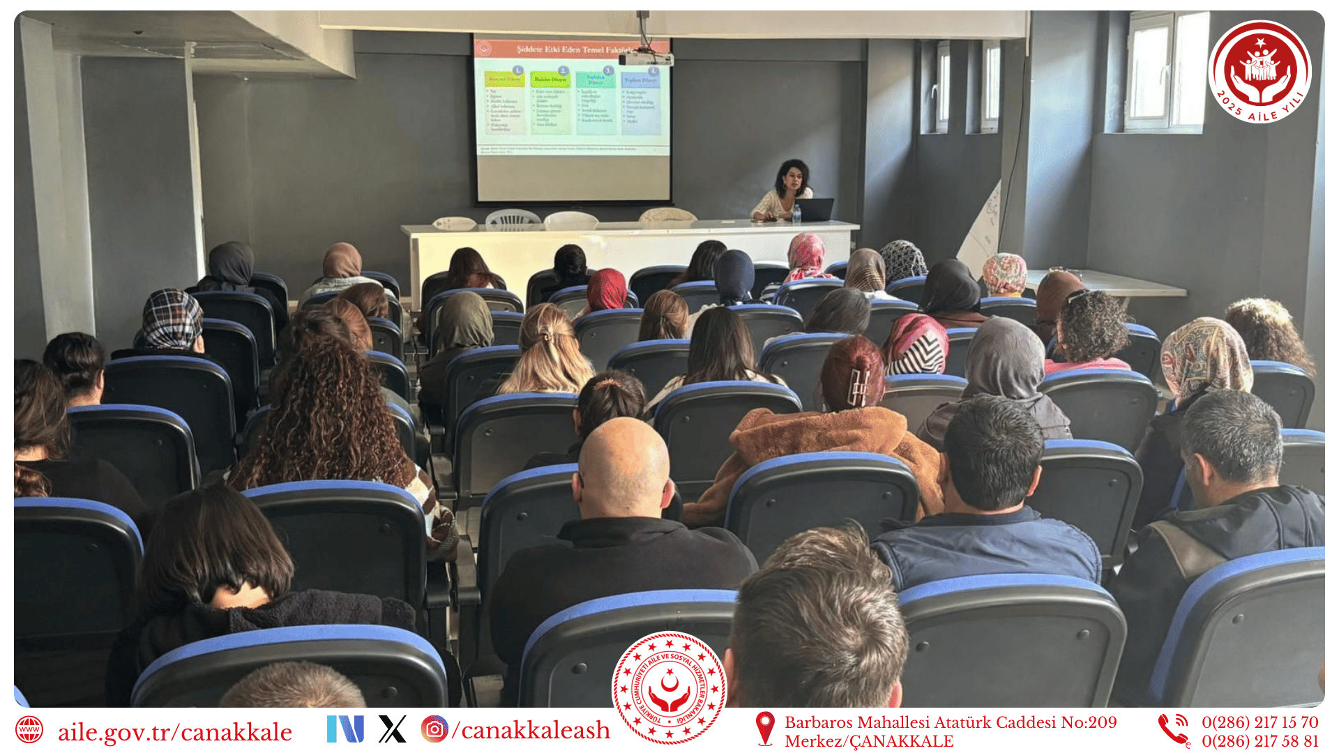 Kadına Karşı Şiddetle Mücadele Farkındalık Semineri Gençlik ve Spor İl Müdürlüğü