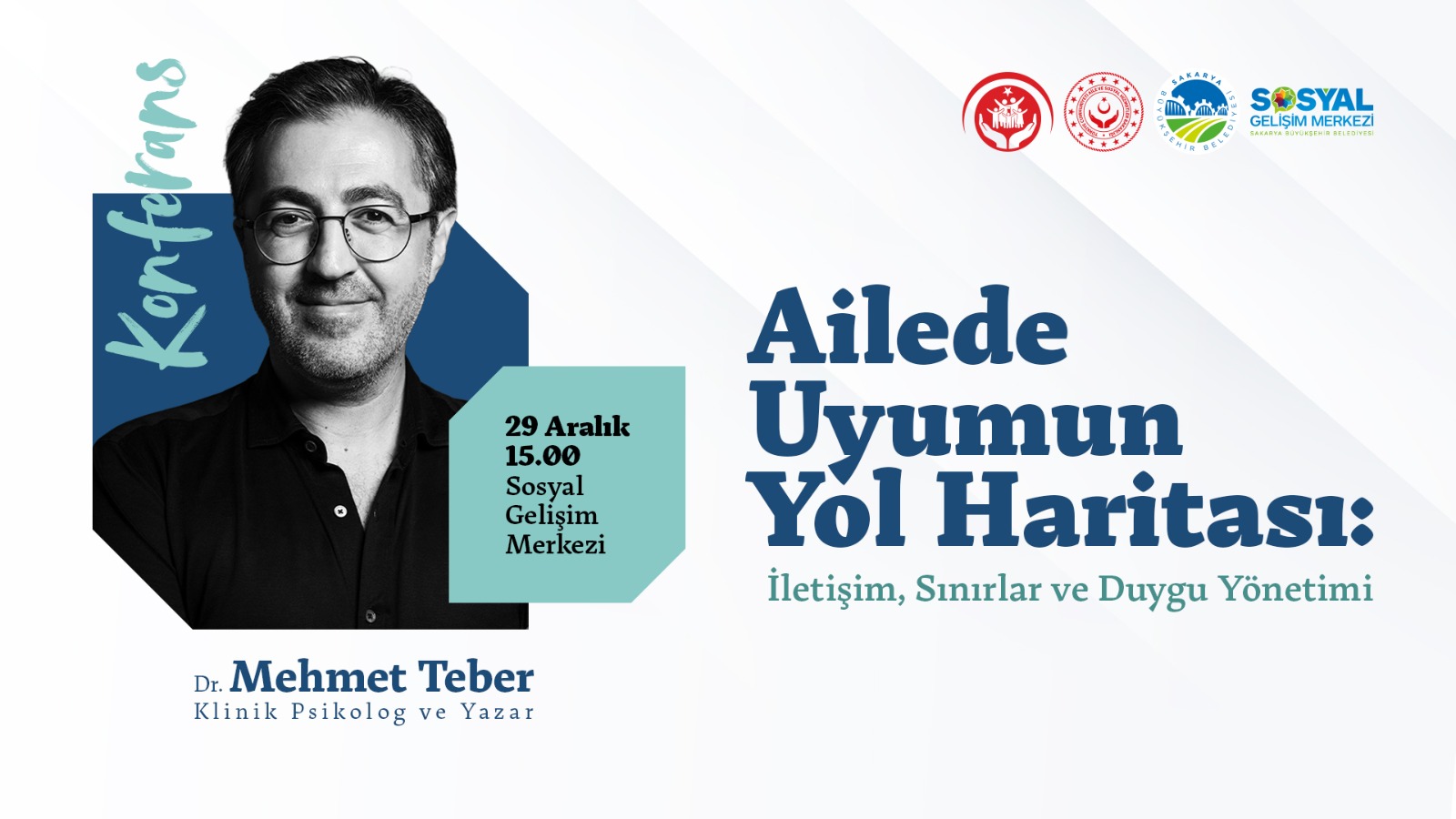 Klinik Psikolog Dr. Mehmet Teber Sakarya’ya Geliyor: