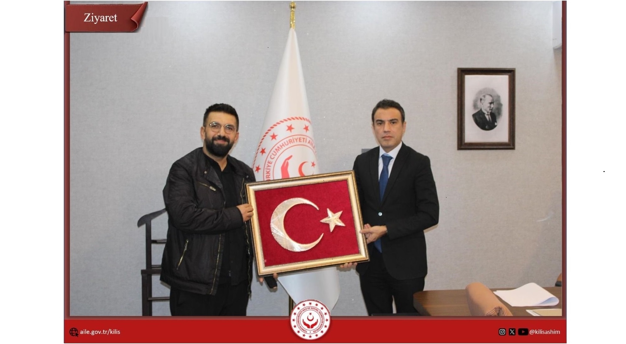 Öz-Büro İş Sendikası Gaziantep İl Temsilci Başkanı Mehmet YİĞİT, İl Müdürümüz M.Ferdi BOZKURT’a hayırlı olsun ziyaretinde bulundular