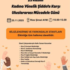 25 Kasım Kadına Karşı Şiddetle Mücadele Günü Bilgilendirme Stantları Etkinliği - fotoğraf 1