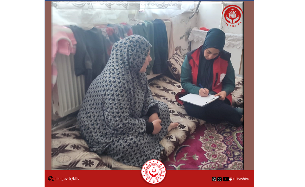 İl Müdürlüğümüze bağlı Kuruluşumuz Sosyal Hizmet Merkezi Müdürlüğünden Sosyal ve Ekonomik  Destek Hizmeti alan 4 ve üzeri çocuklu ailelere 2025 Aile Yılı kapsamında personelimiz tarafından hane ziyaretleri gerçekleştirilmiştir.