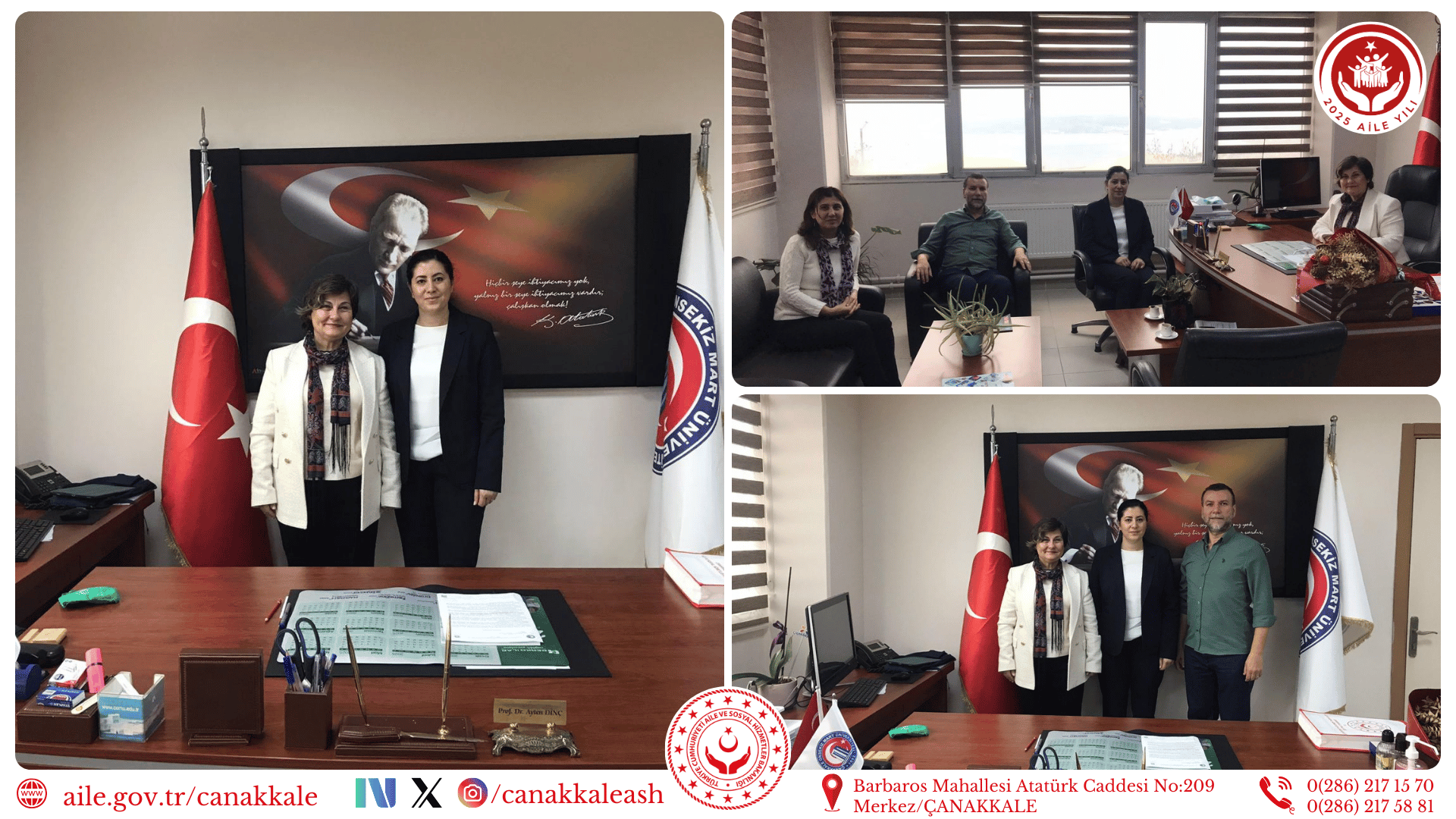 İl Müdür Yardımcımız Ceren Baydemir, ÇOMÜ Sağlık Bilimleri Fakültesi Dekanı Ayten Dinç’i Ziyaret Etti