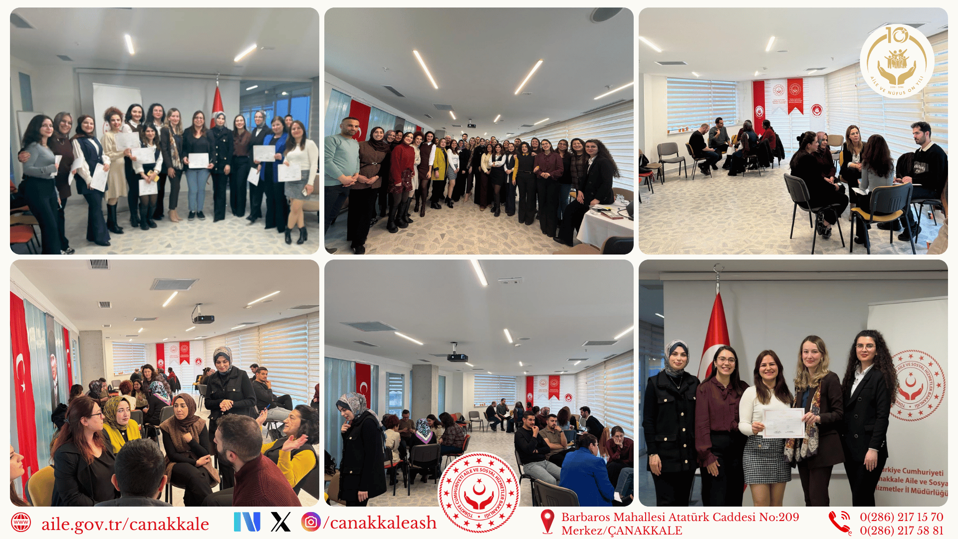 Çanakkale’de Psikolojik İlk Yardım, Kayıp ve Yas Eğitimi Programı Tamamlandı