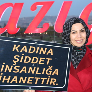 Elazığ'da kadına yönelik şiddete dikkat çekmek için turuncu renkte 'Dilek Feneri' uçuruldu. - fotoğraf 5