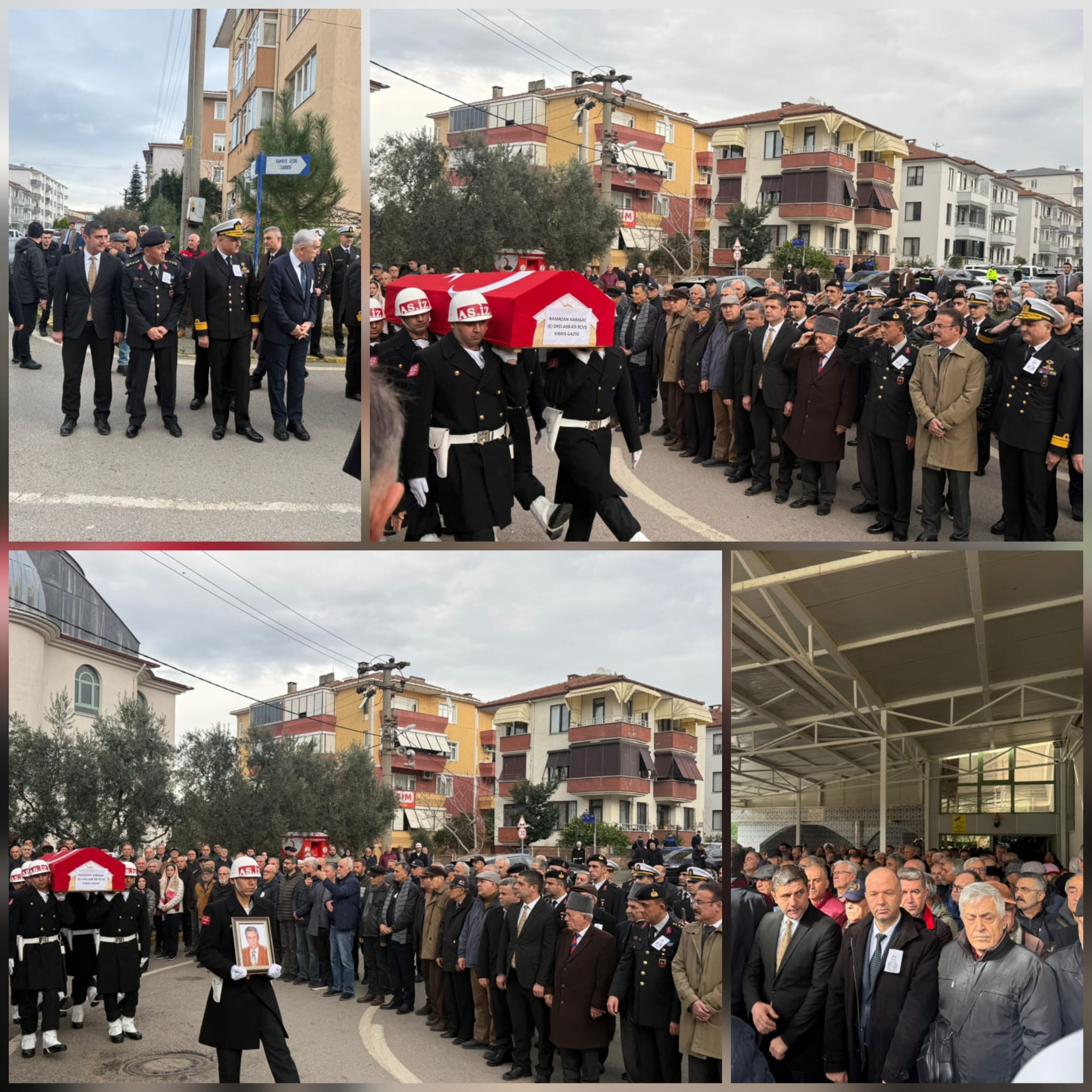 Kıbrıs Gazimiz Ramazan Karasaç, Törenle Son Yolculuğuna Uğurlandı