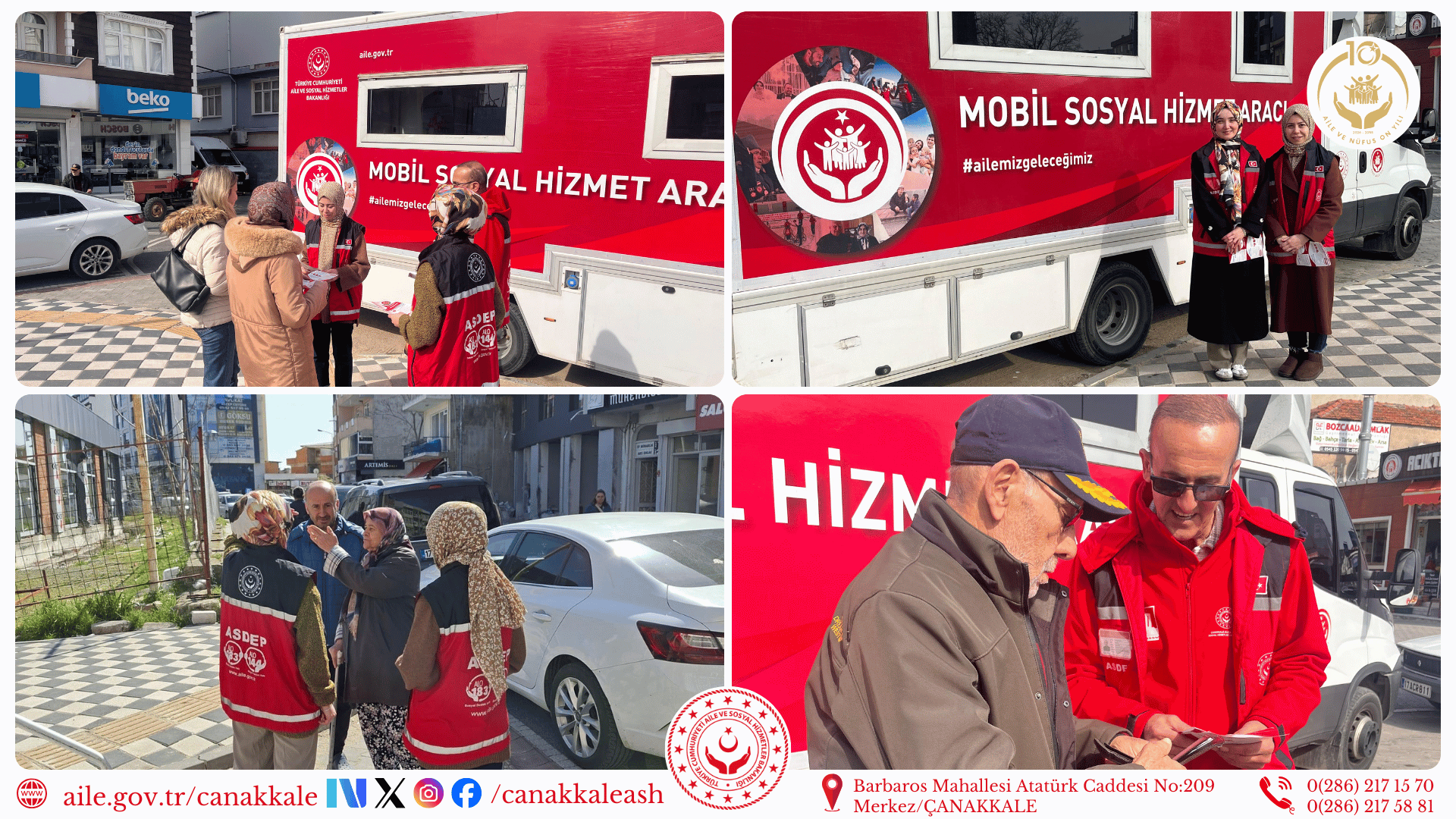 Mobil Sosyal Hizmet Aracımız Ezine İlçe Merkezinde Tanıtım Gerçekleştirdi