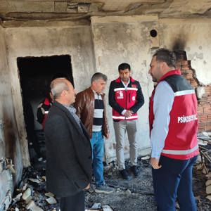 Bölüktepe Köyü’nde Meydana Gelen Yangın Sonrası Hane Ziyareti - fotoğraf 1