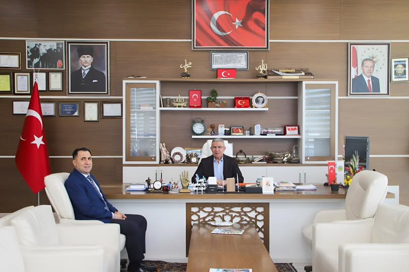İl Müdürümüz İlkay Türkoğlu, Köşk Belediye Başkanımız Nuri Güler’i makamında ziyareti