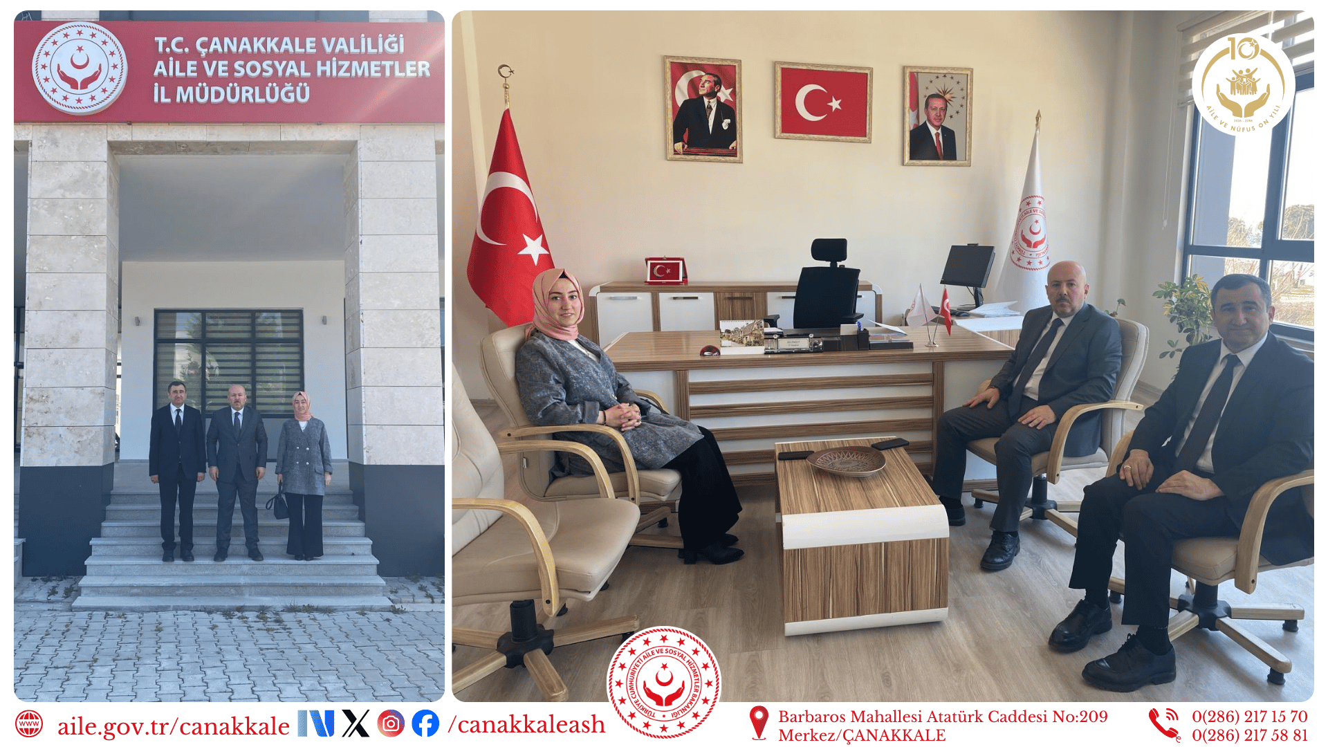 Şehit Yakınları ve Gaziler Genel Müdürlüğü Heyetinden İl Müdürlüğümüze Ziyaret