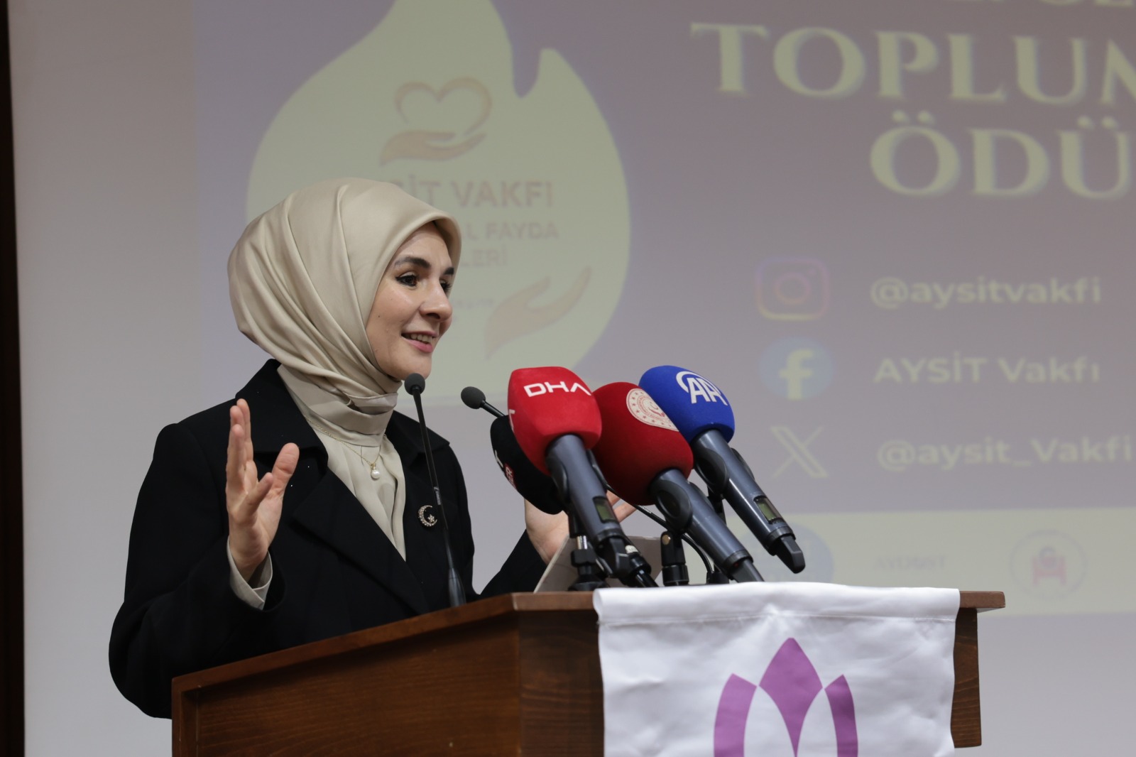 Aile ve Sosyal Hizmetler Bakanımız Göktaş, AYSİT Vakfı 2. Toplumsal Fayda Ödül Töreni'nde konuştu