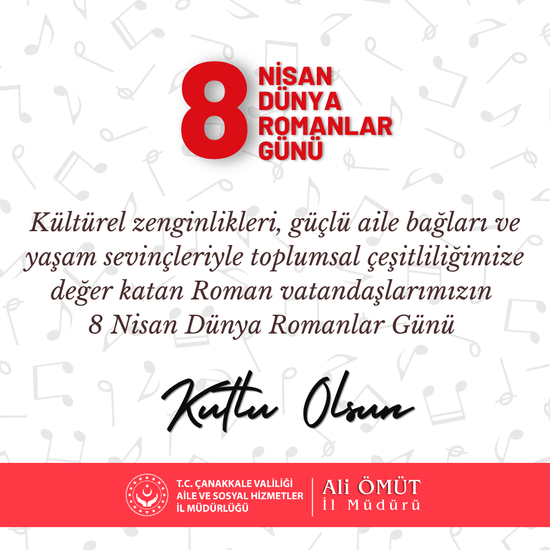 8 Nisan Dünya Romanlar Günü Kutlu Olsun