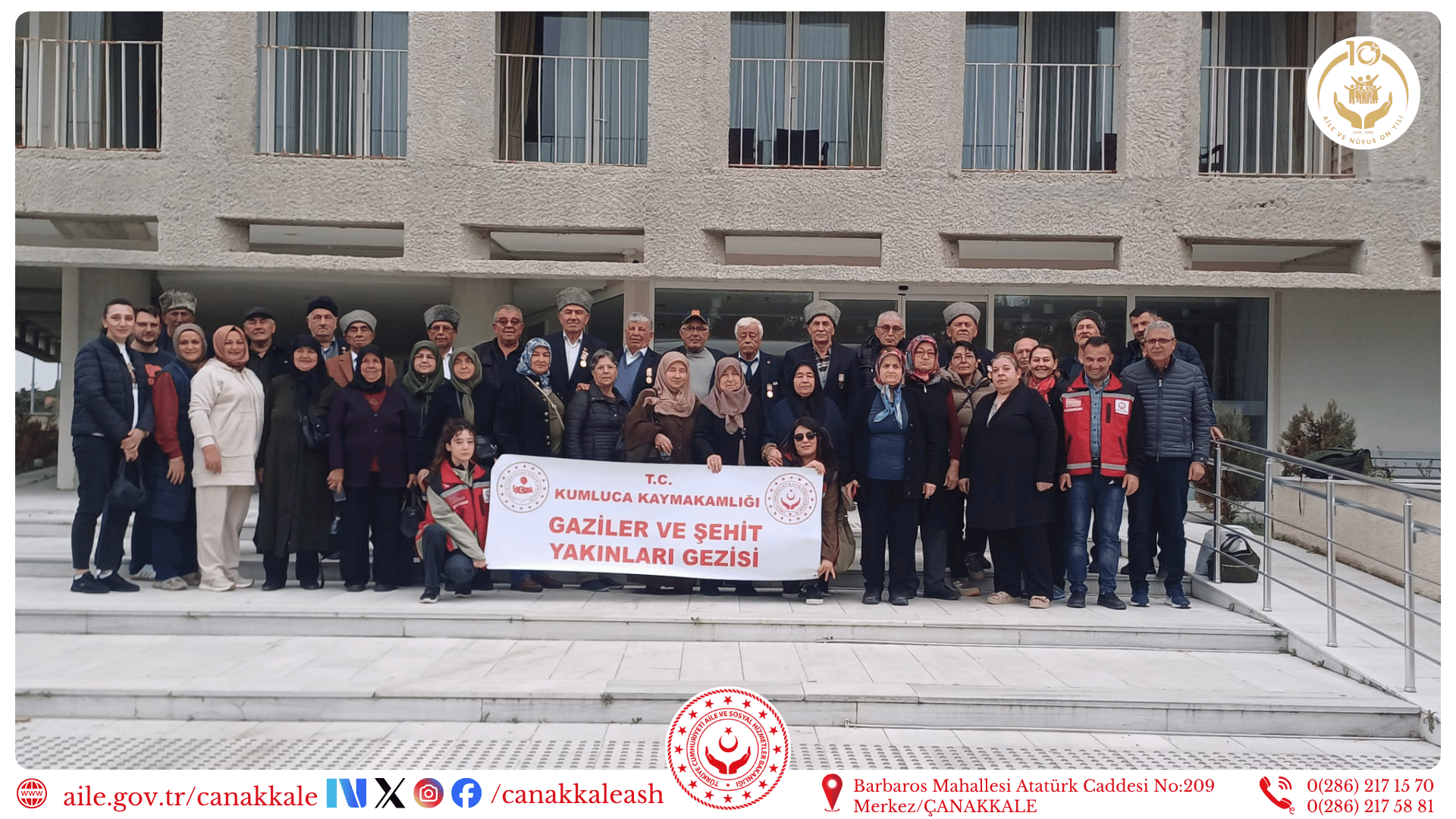 Antalya Kumluca’dan Gelen Şehit Yakını ve Gazilerimiz Çanakkale’de Misafir Edildi