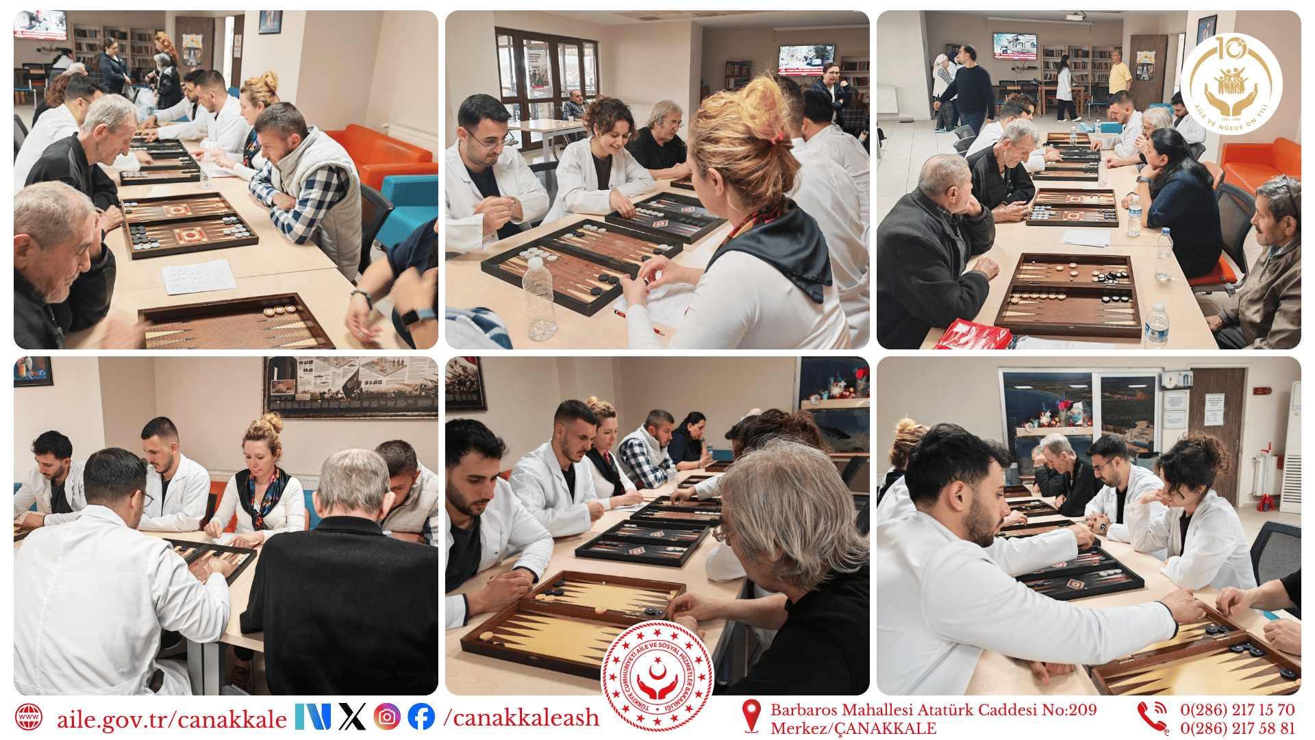 Huzurevinde Dostluk Dolu Tavla Turnuvası 🎲