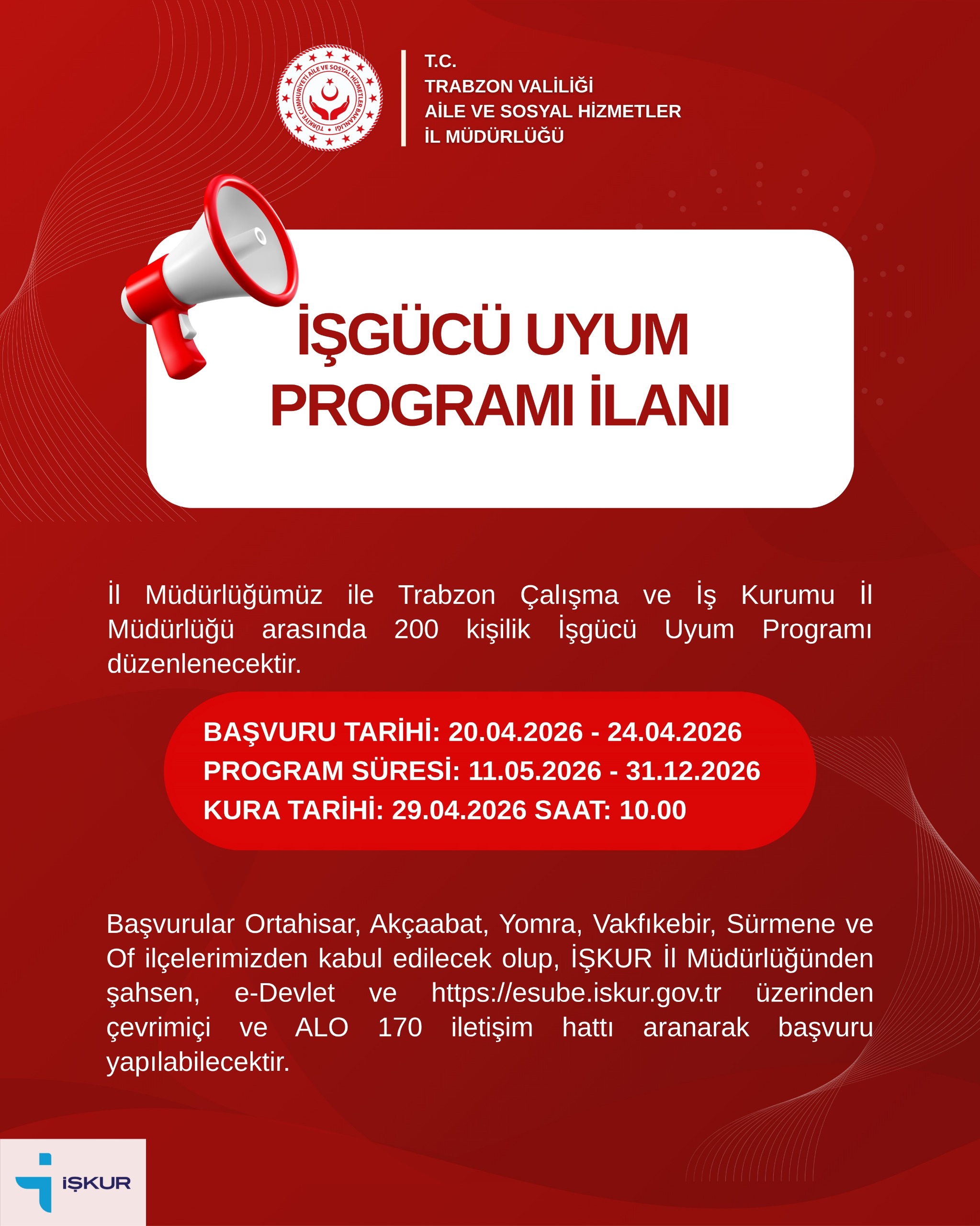 200 Kişilik İşgücü Uyum Programı Başvuruları Başladı