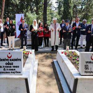  Sayın Valimiz Tülay Baydar Bilgihan, il protokol üyeleri, İl Müdürümüz Mustafa Çakır ve görevli personelimiz, kurum yöneticileri, şehit ailelerimiz, gazilerimiz ve vatandaşlarımızla birlikte Kurban Bayramı münasebetiyle Burdur Şehitliği’ni ziyaret etti. - fotoğraf 1