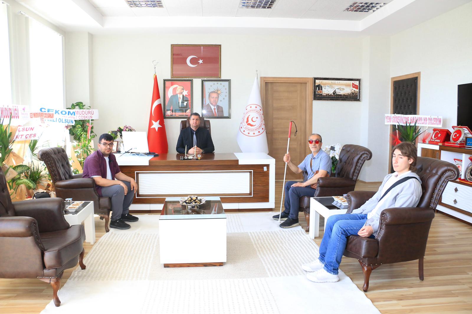 TÜRKİYE GÖRME ENGELLİLER DERNEĞİ İL MÜDÜRÜMÜZ SAYIN SERDAR DEMİRCİ'Yİ ZİYARET ETTİ