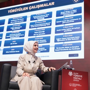 Bakan Göktaş, "Ailede Türkiye Yüzyılı Zirvesi" özel oturumunda konuşurken. - fotoğraf 5
