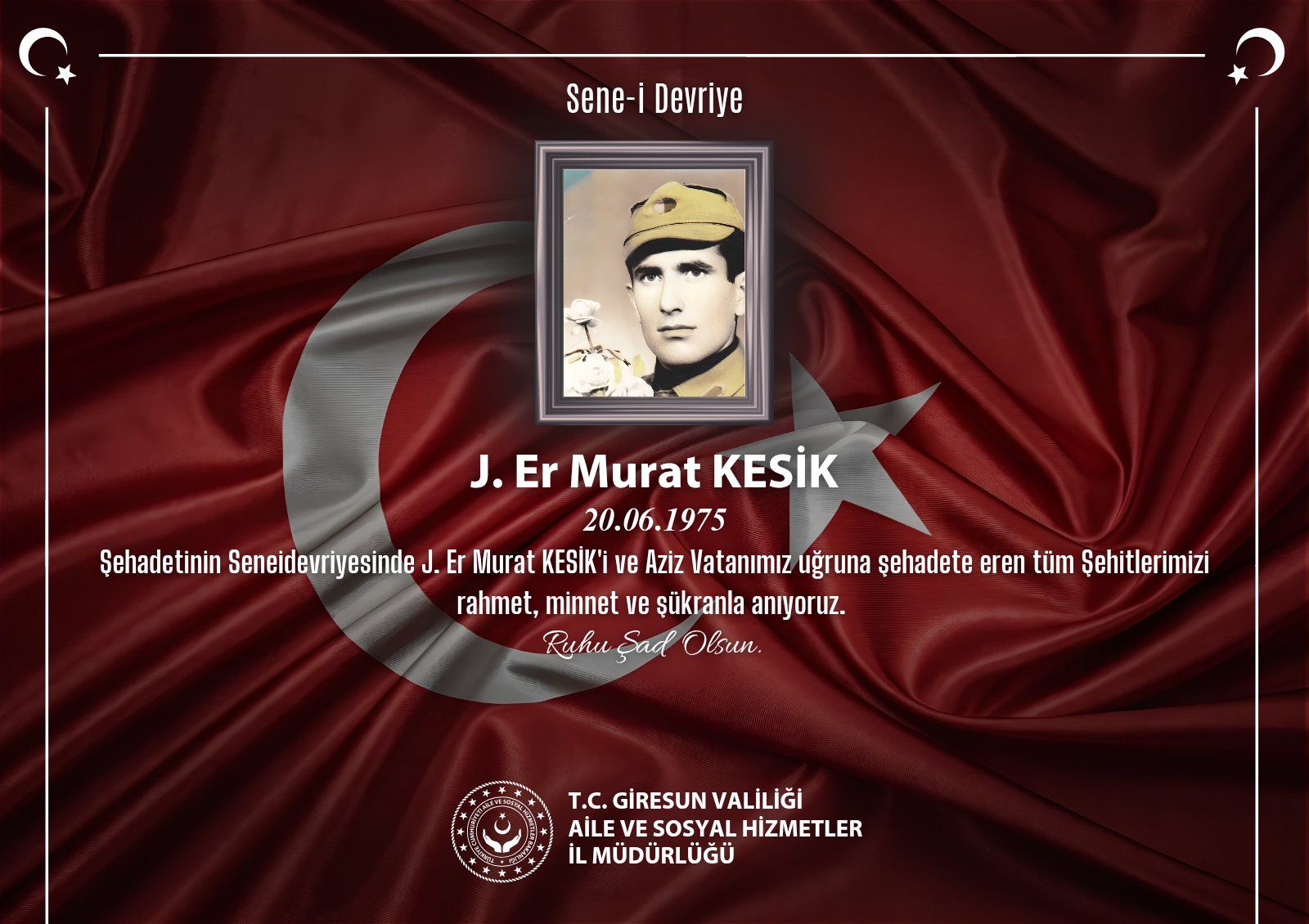 Vatan Uğruna Can Veren Kahraman Şehitlerimizi Rahmet ve Minnetle Yâd Ediyoruz
